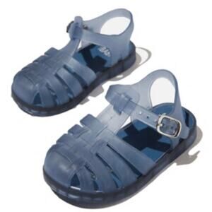 Cotton On Mini Amalfi Frosted Jelly Sandals Steel Blue Size 6/7 Toddlers
